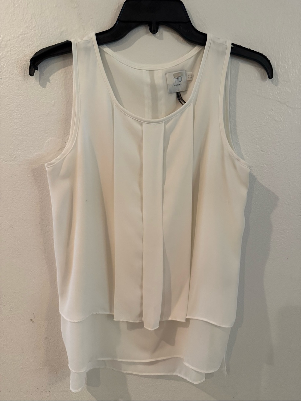 HD in Paris White Layered Chiffon Camisole Tank